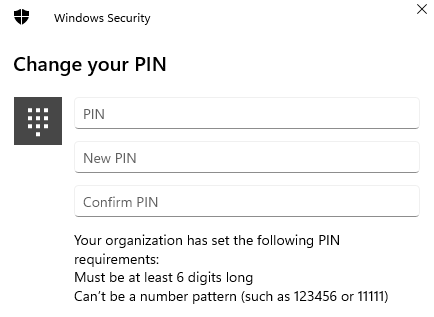 How to remove any pin restrictions that my organization has set ...