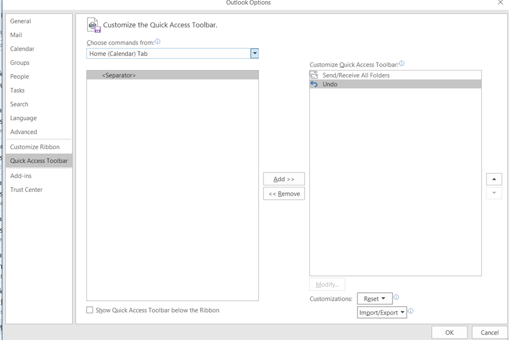 customize ribbon and quick access toolbar - Microsoft Q&A
