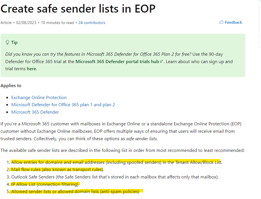 Emails are being sent to the Junk Folder despite being on Safe Senders ...