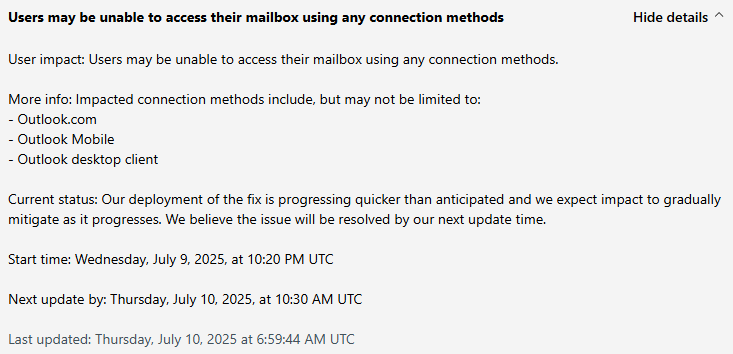 I cannot log in to my email account - Microsoft Q&A