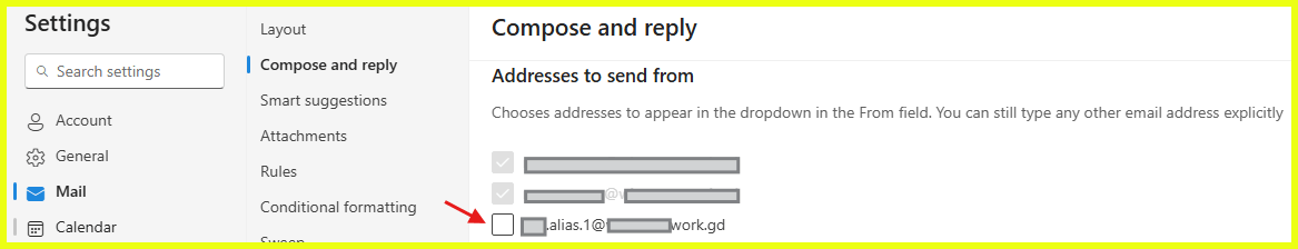 Outlook automatically choose send from adress - Microsoft Q&A