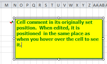Editing Cell Comments - Location Changes - Microsoft Q&A