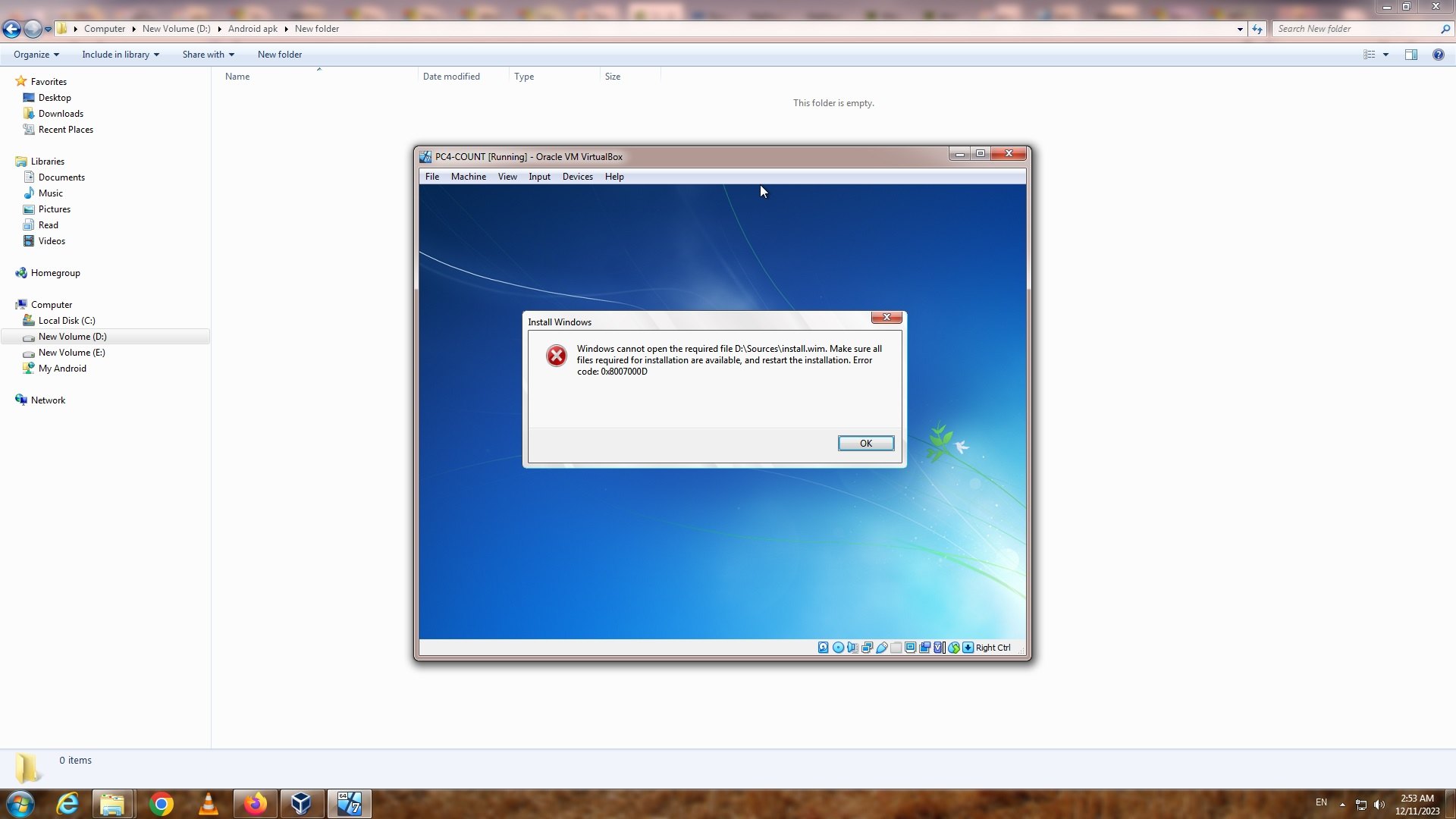 Error code: 0x8007000D after slipstream kb3125574 update to win7 iso ...
