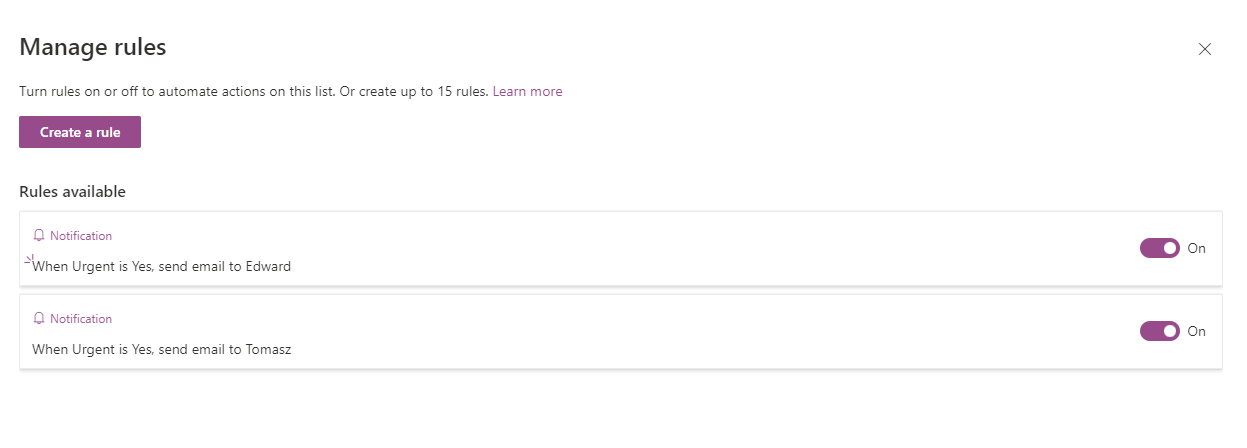 Microsoft Lists - Rules notifications not working - Microsoft Q&A