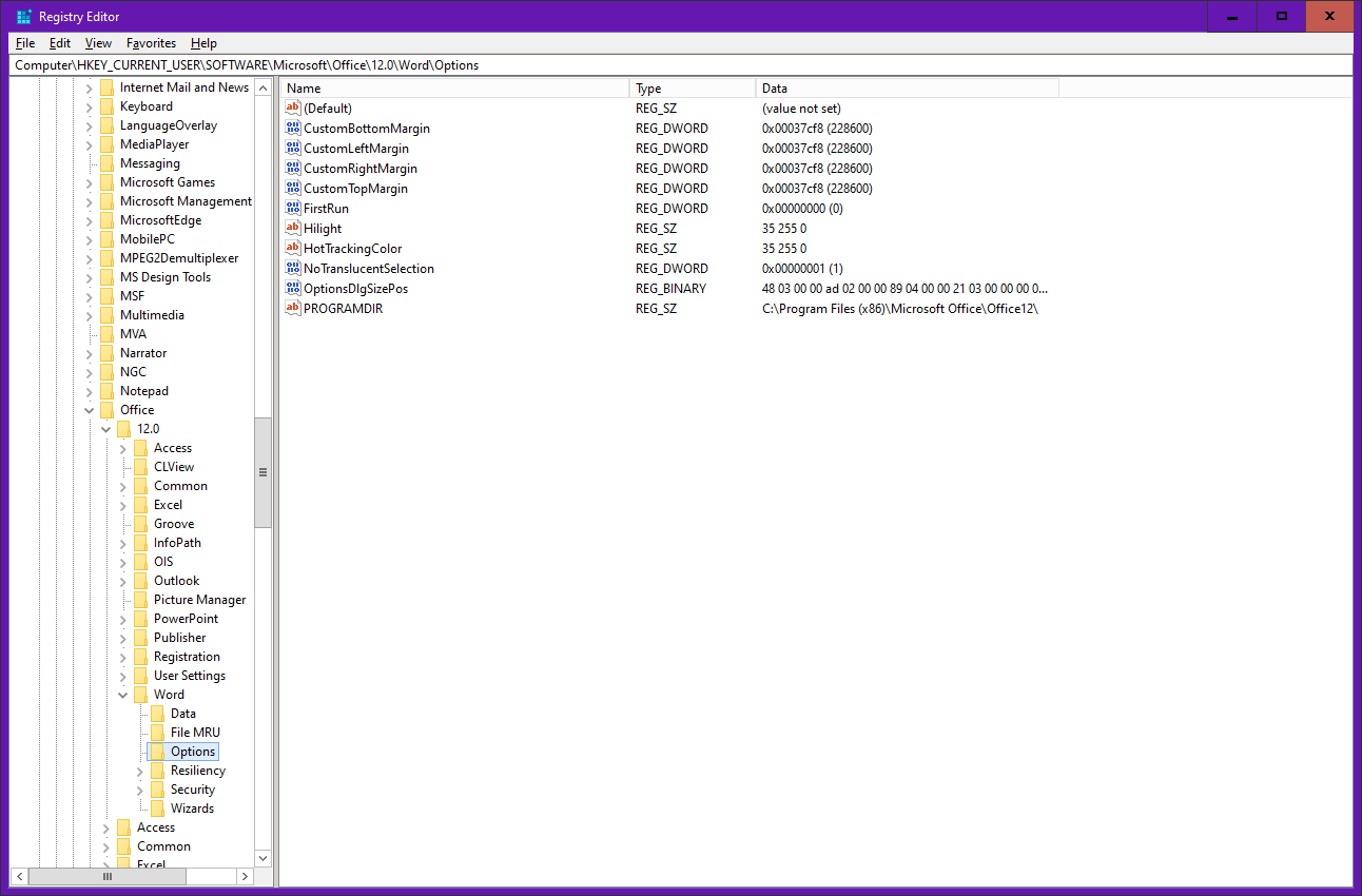 Changing the Color of the (Text)Drag Selector highlight in MS Word 2007 ...