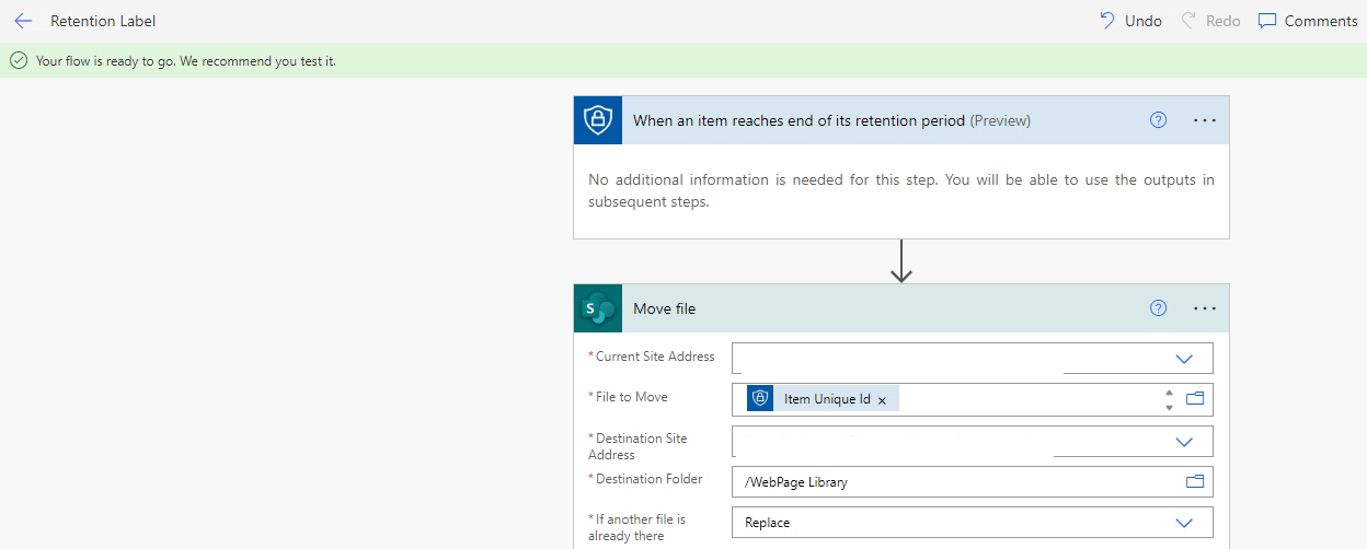 Move files to another SharePoint Library based on Retention Labels ...