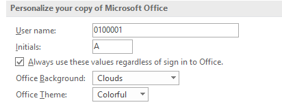 Microsoft Word-Office 365 Comments display my user name but I want to ...