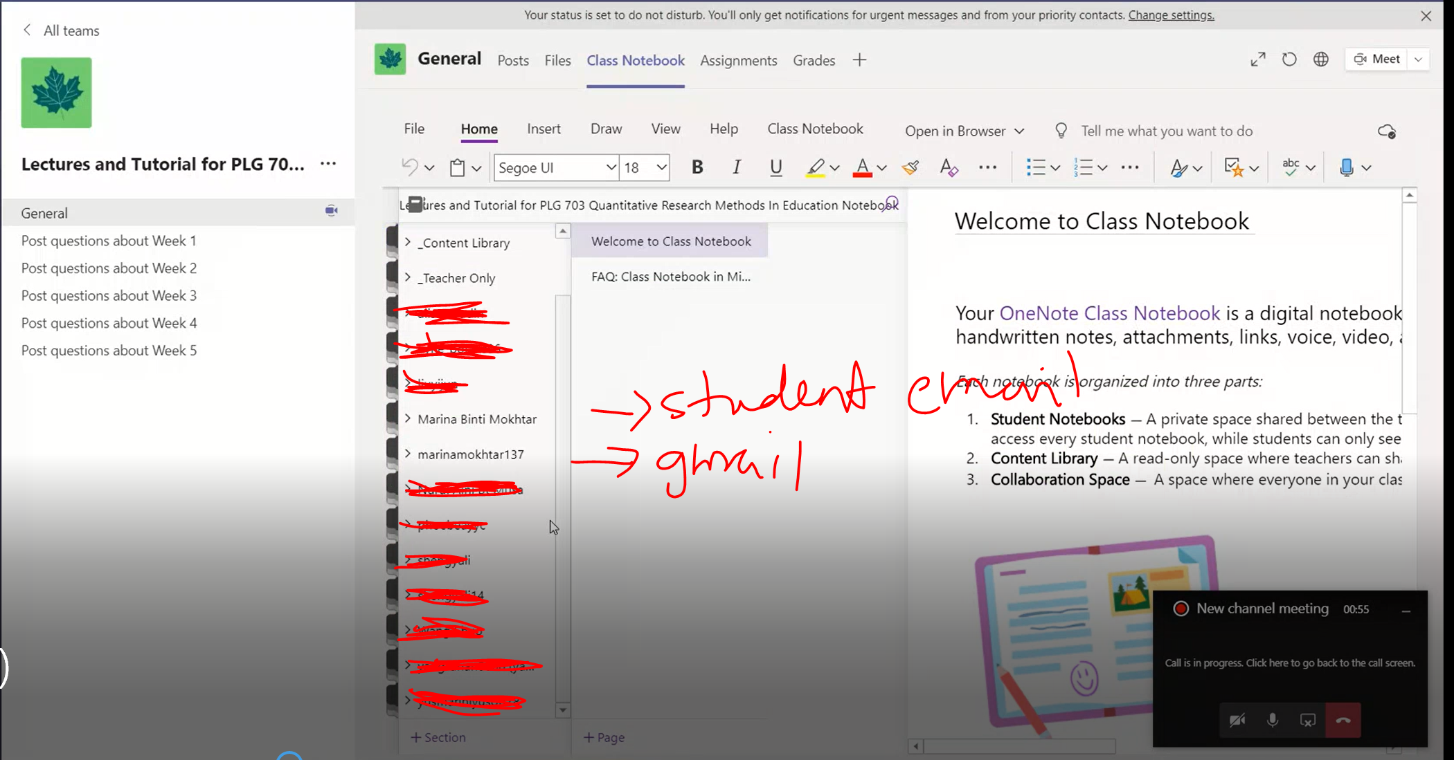 We're still setting up access to the notebook for you (Microsoft Teams ...
