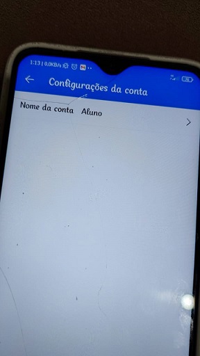 conta aluno