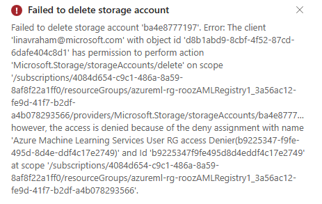 unable to delete storage account - Microsoft Q&A
