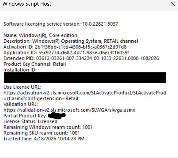0xC004F211 windows activation error after a BIOS update. - Microsoft Q&A