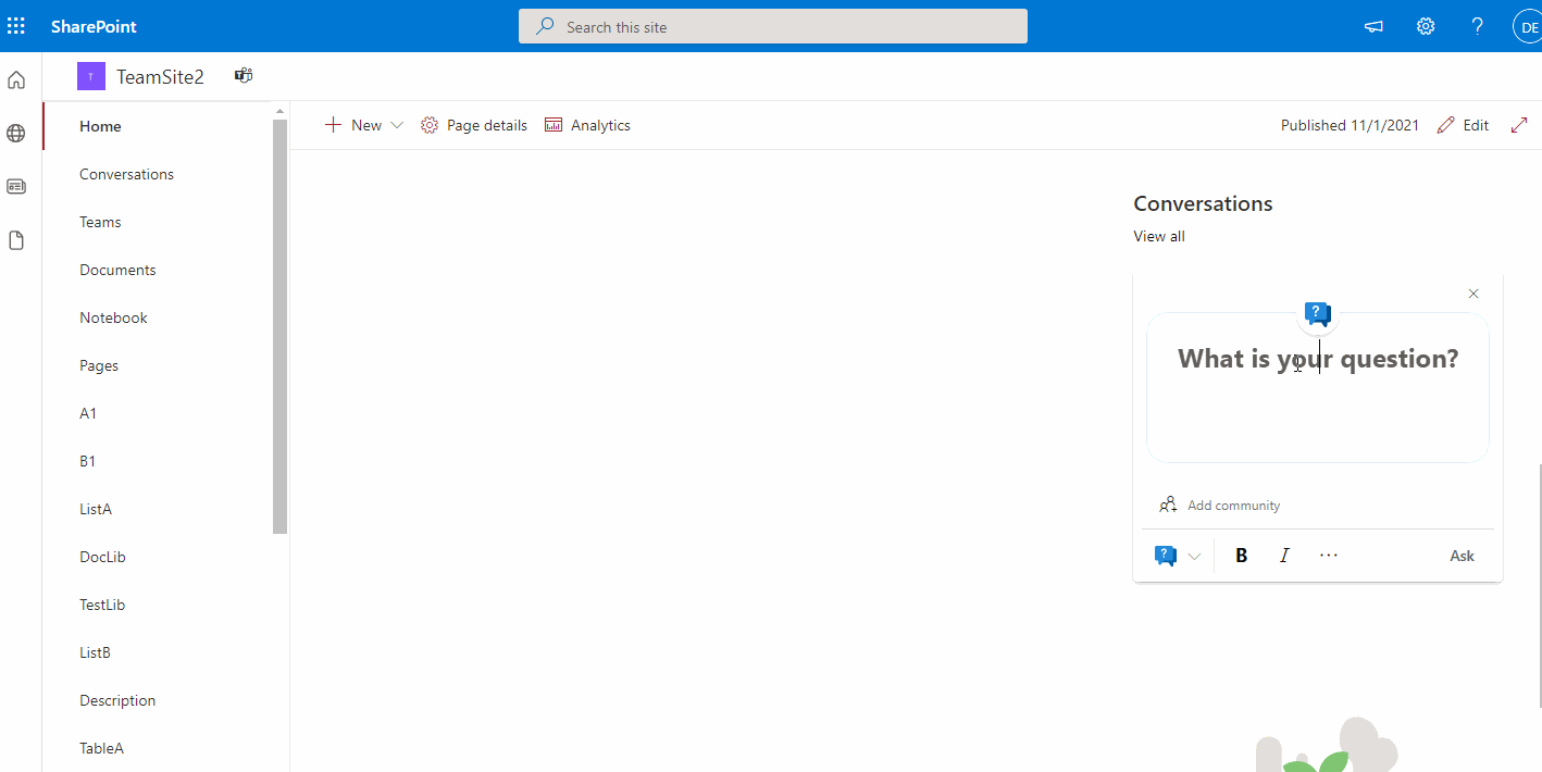 how do I create a discussion forum in modern sharepoint sites ...