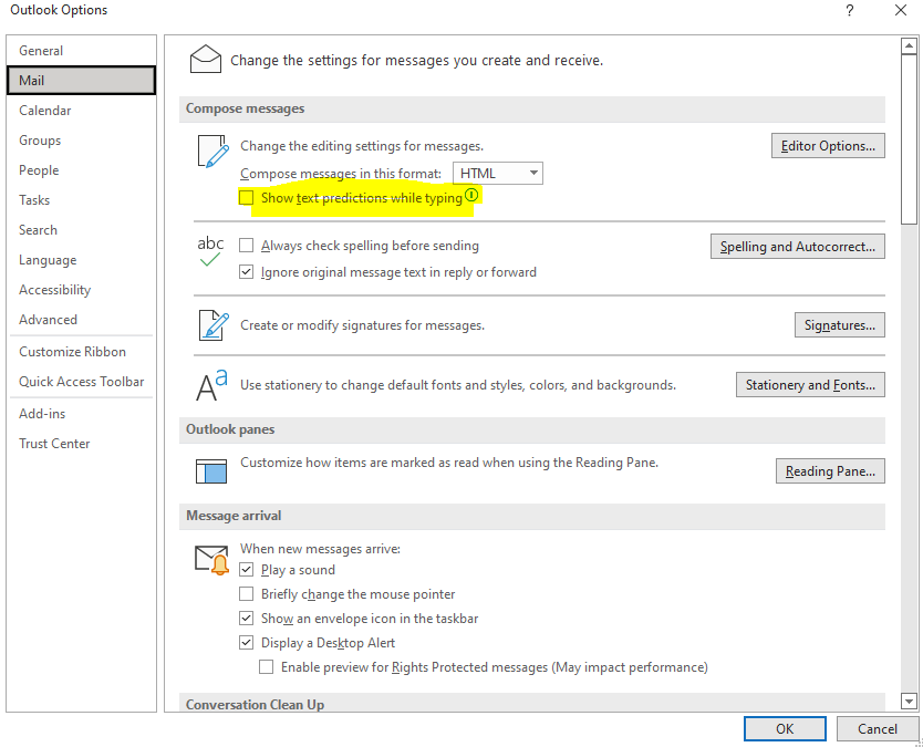 re-disable-auto-complete-in-outlook-365-microsoft-q-a