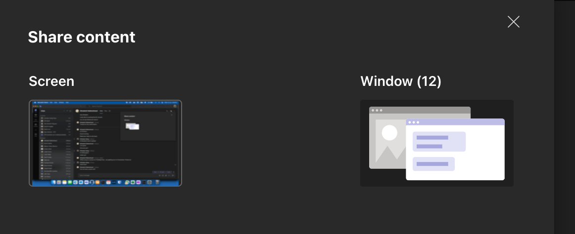 MacOS - Teams screen sharing showing blank screen - Microsoft Q&A