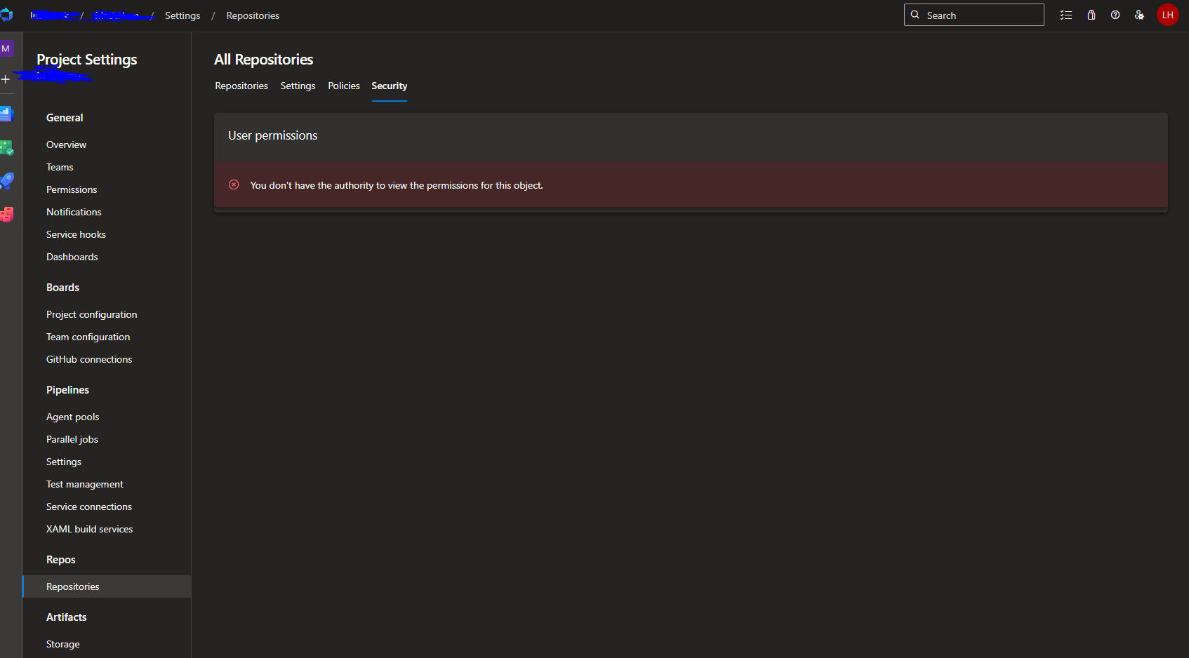 I lost access to all my repositories in Azure DevOps - Microsoft Q&A