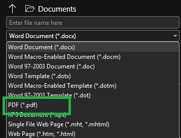 word document can not be save as pdf. - Microsoft Q&A