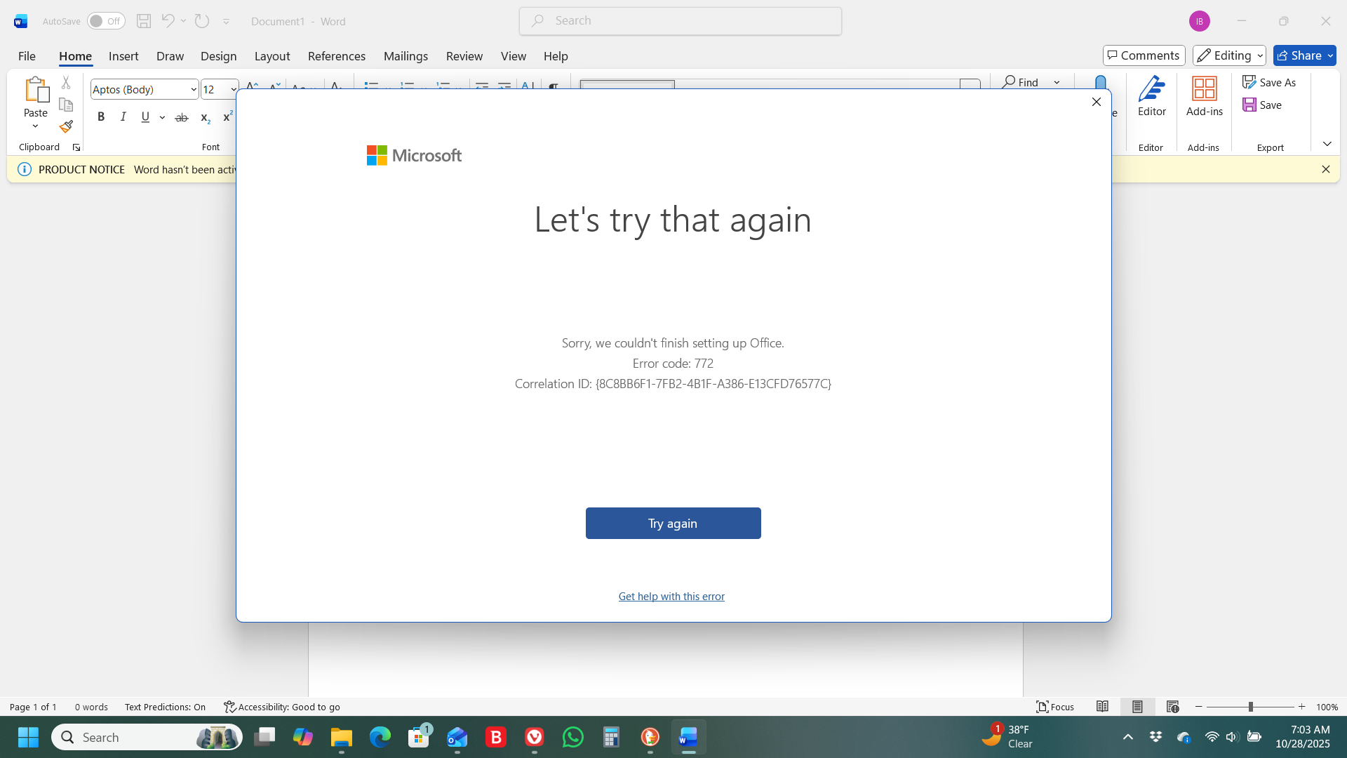 Cannot activate Microsoft 365 - Microsoft Q&A