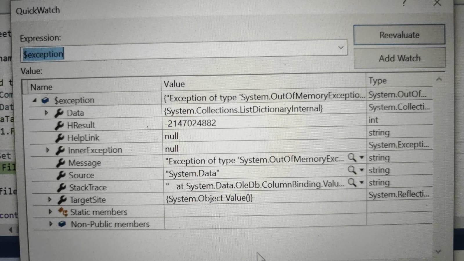 Sort of Exception C# - Microsoft Q&A