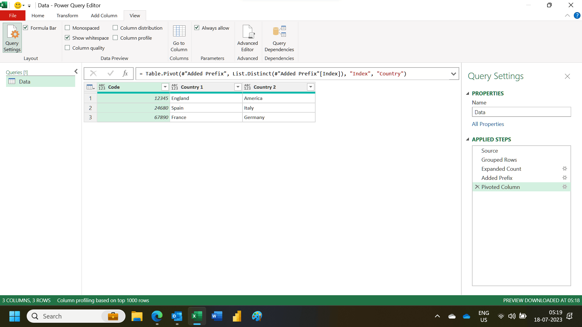 How to change rows to columns based on duplicate data - Microsoft Q&A