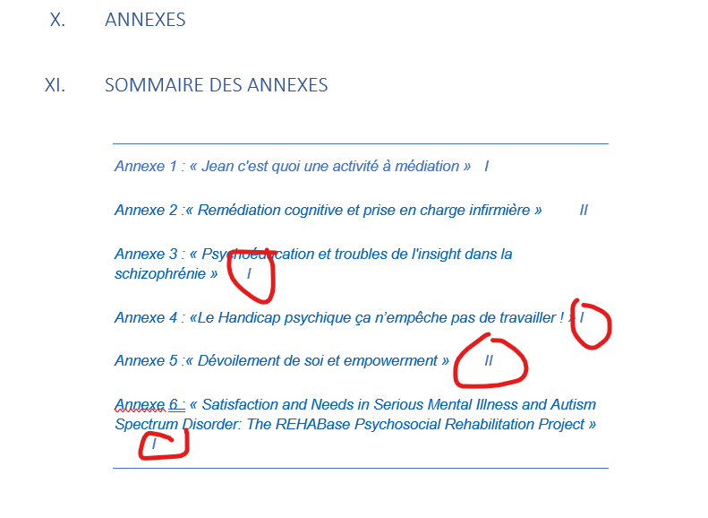 problème avec la tables des matières et le sommaire dans Word ...
