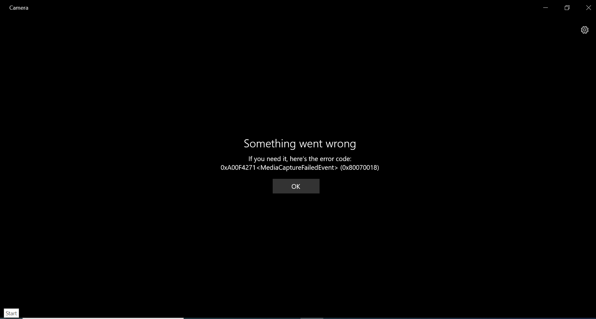 Camera doesn't start - Microsoft Q&A