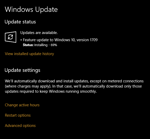 Feature update to Windows 10, version 1709 - Error 0x800f081f ...