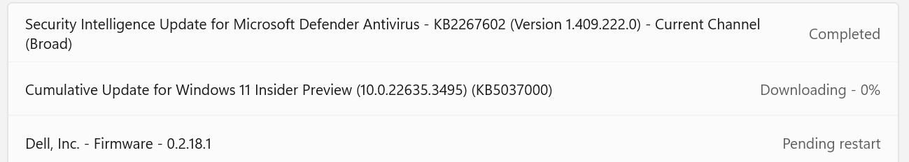 Build 22635.3495 out to Beta Channel - Microsoft Q&A
