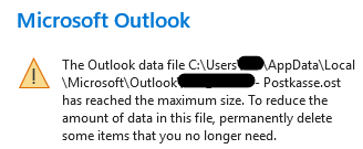 Mailbox size error 2026-02-22