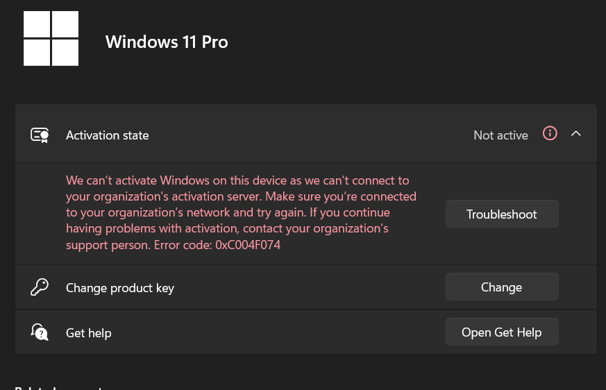 Windows activation issue after update, what's the solution? - Microsoft Q&A