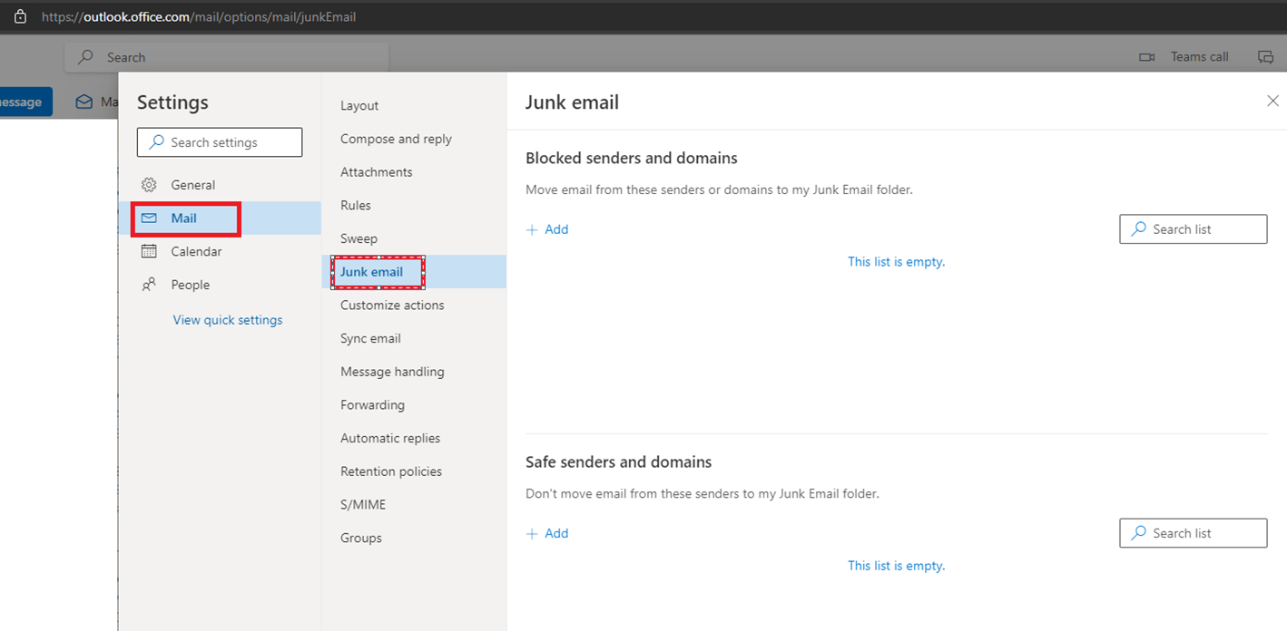 How can we disable OWA Junk Filter - Microsoft Q&A