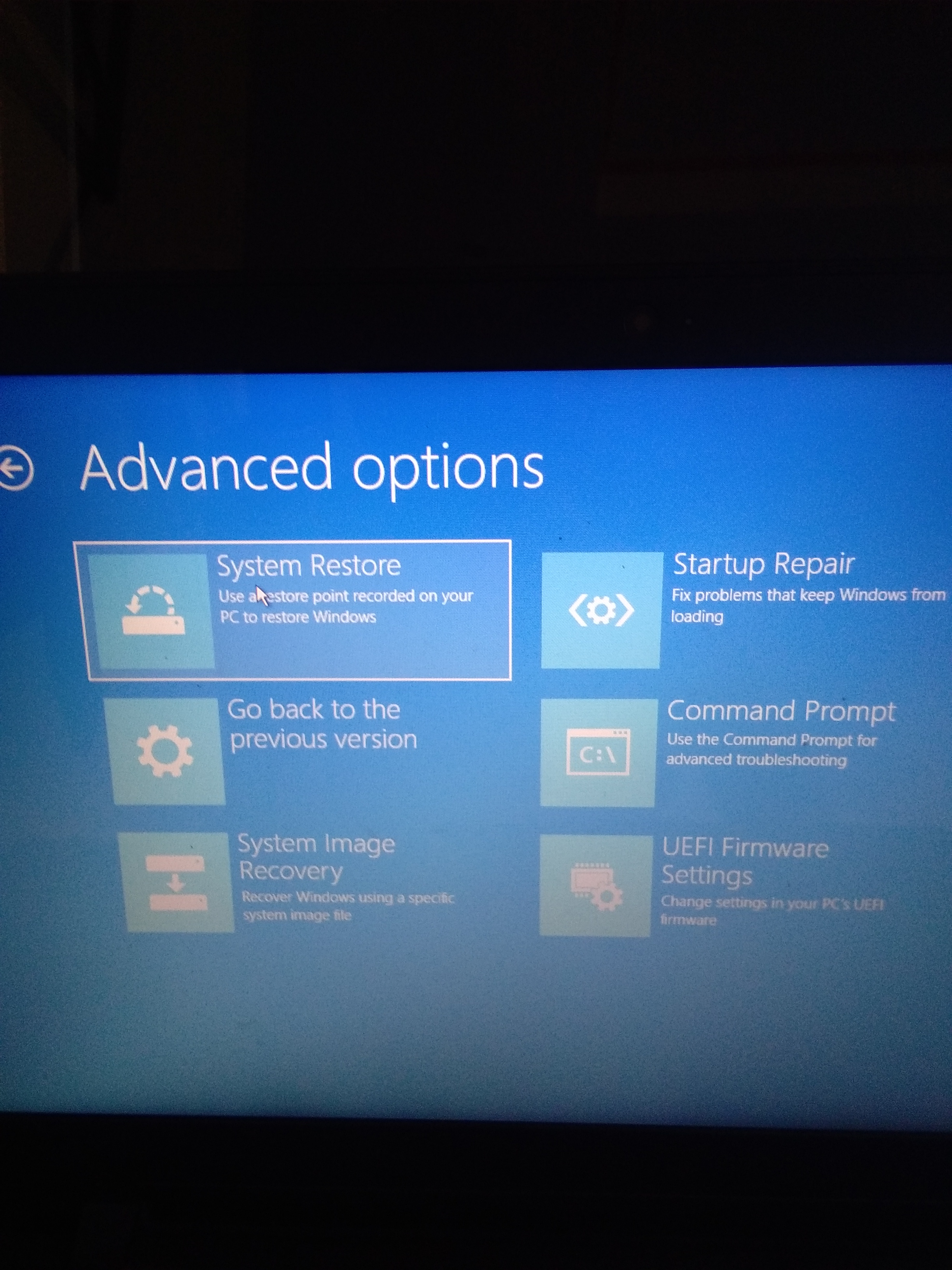 I cant open my windows 10 it stucks on the choose an option screen even ...