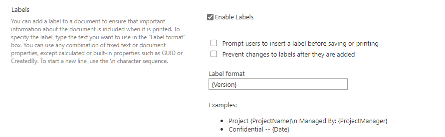 Missing Label option for documents in sharepoint - Microsoft Q&A