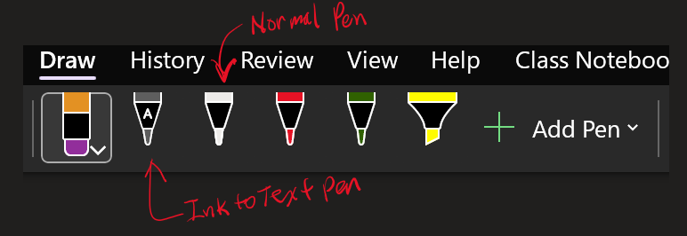 When I try to hand write notes, onenote automatically converts what I ...