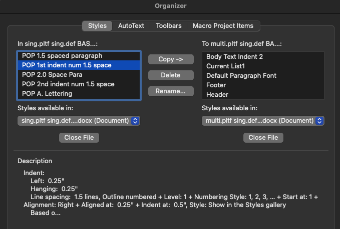 Multilevel List Styles break when copying to another document ...