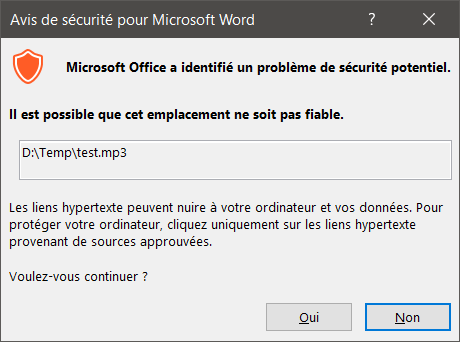 Powerpoint displays a warning for local media files, even for trusted ...