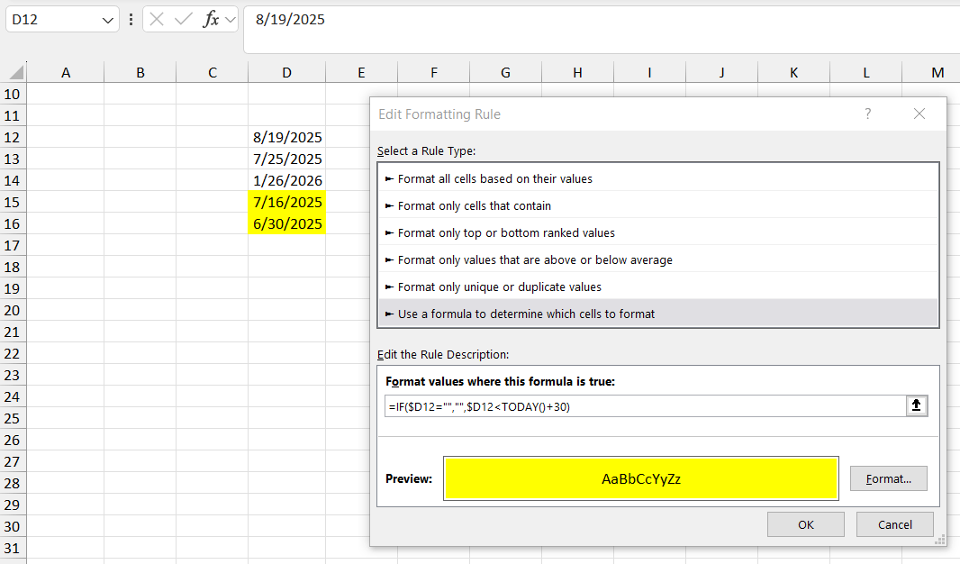 Conditional Formatting - Microsoft Q&A