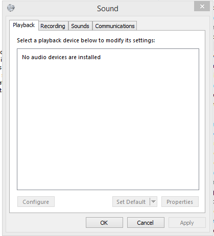 No audio in Windows 8.1 - Microsoft Q&A
