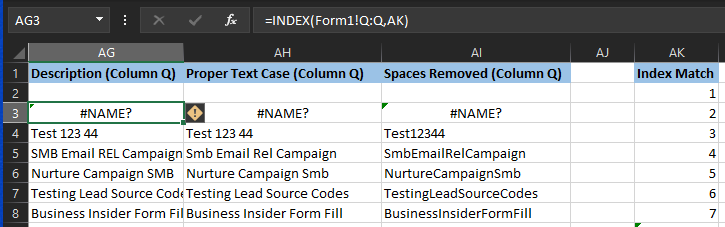 Microsoft Form Input "Skips" Row Numbers being referenced - Microsoft Q&A