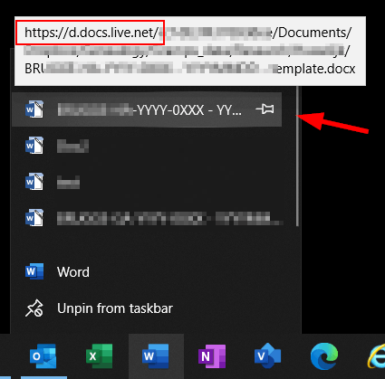 Why are the files in the recent lists always opening the cloud version ...