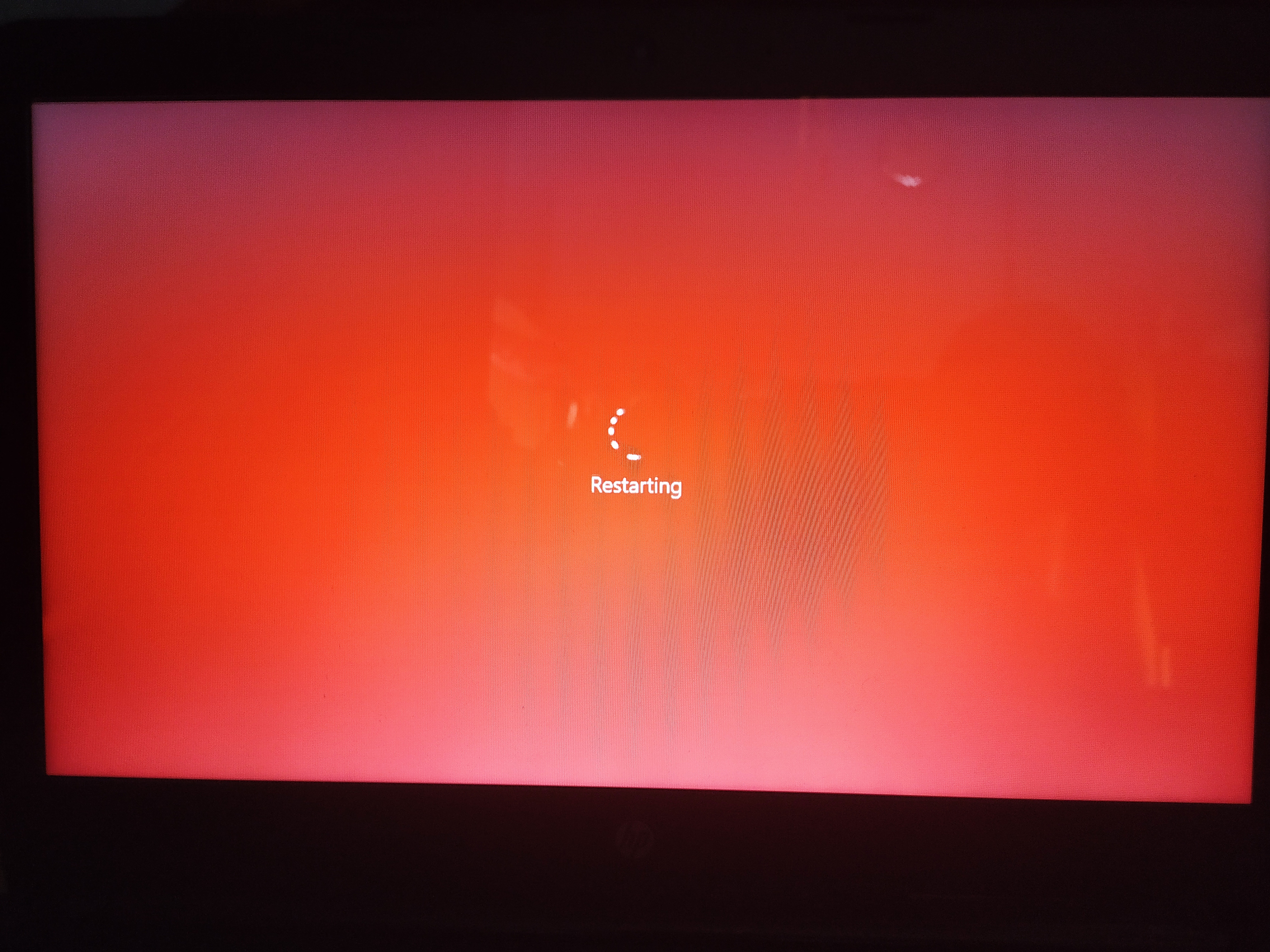 Screen stuck on restarting screen after windows 10 for more than 2 ...