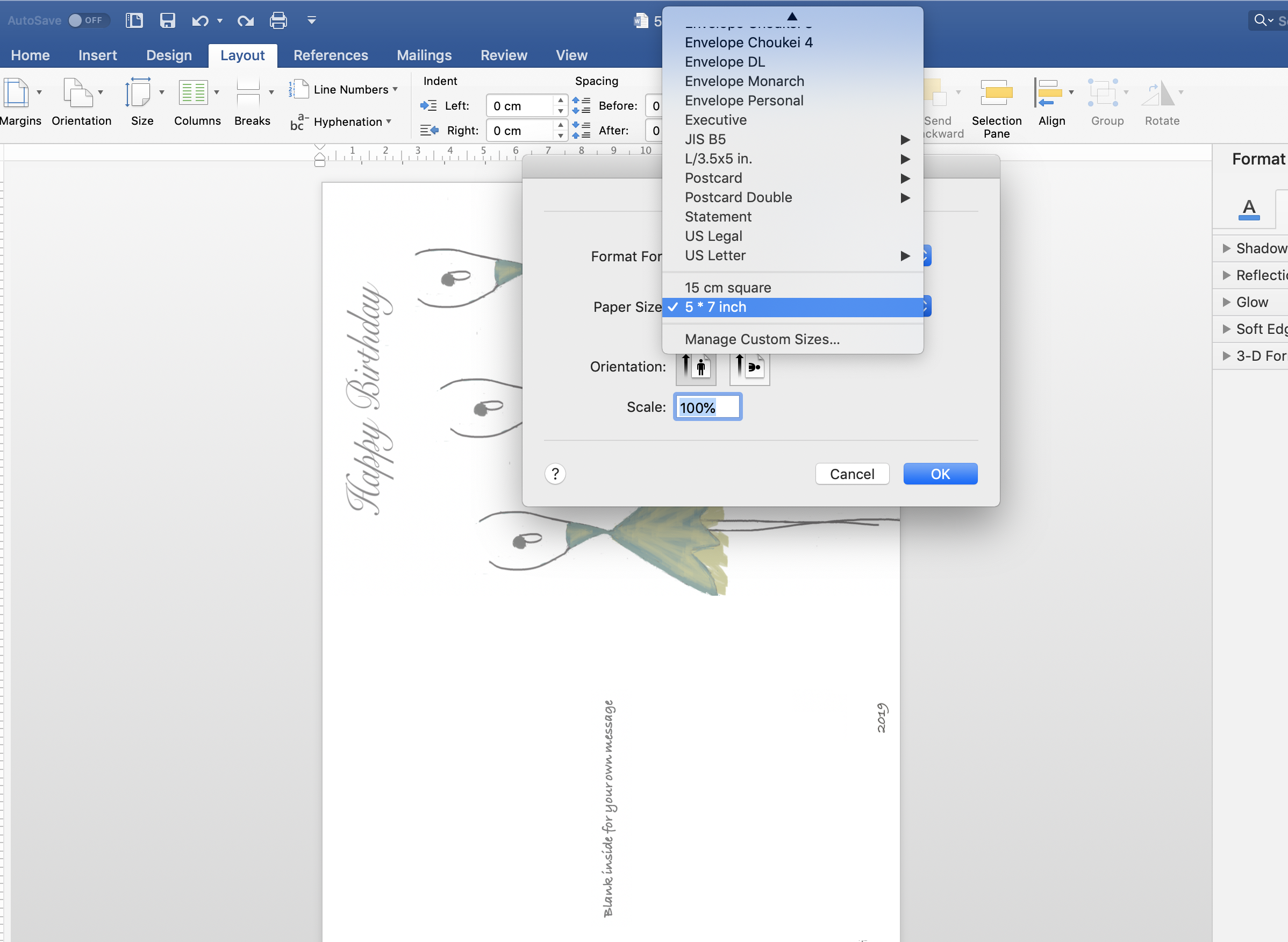 Custom paper size issue - mismatch in two Word lists - Microsoft Q&A