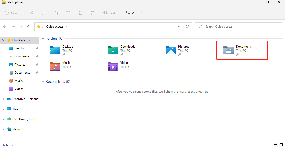 When I open File Explorer, 