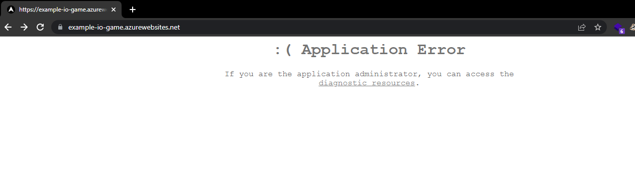 application error