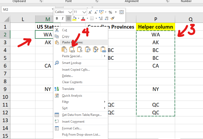 copy cells to another column that has blank cells - Microsoft Q&A