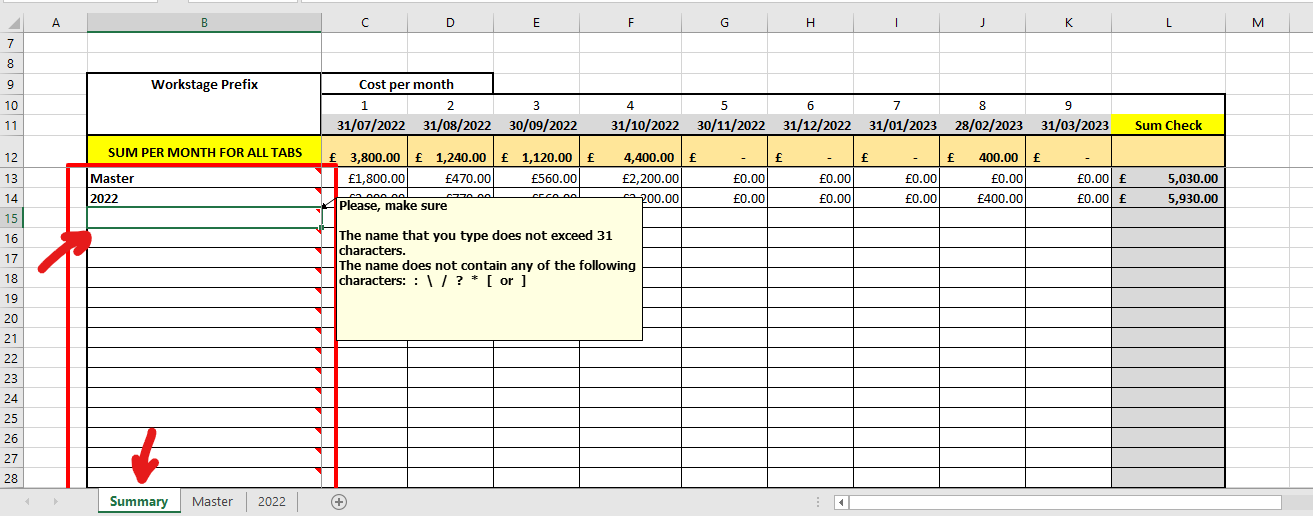 How to create a macro where the summary sheet updates to include each ...