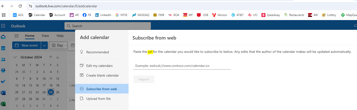 Where can I find OUTLOOK URL to add to Outlook Web Version if I am NOT ...