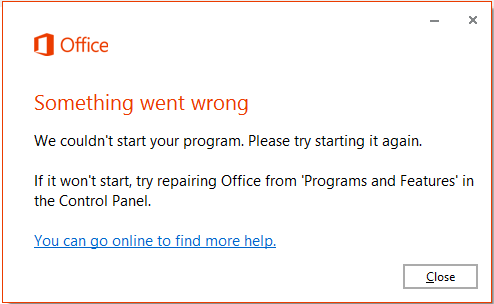 Office 2013 got corrupted after updating with verison 15.0.4569.1506 ...