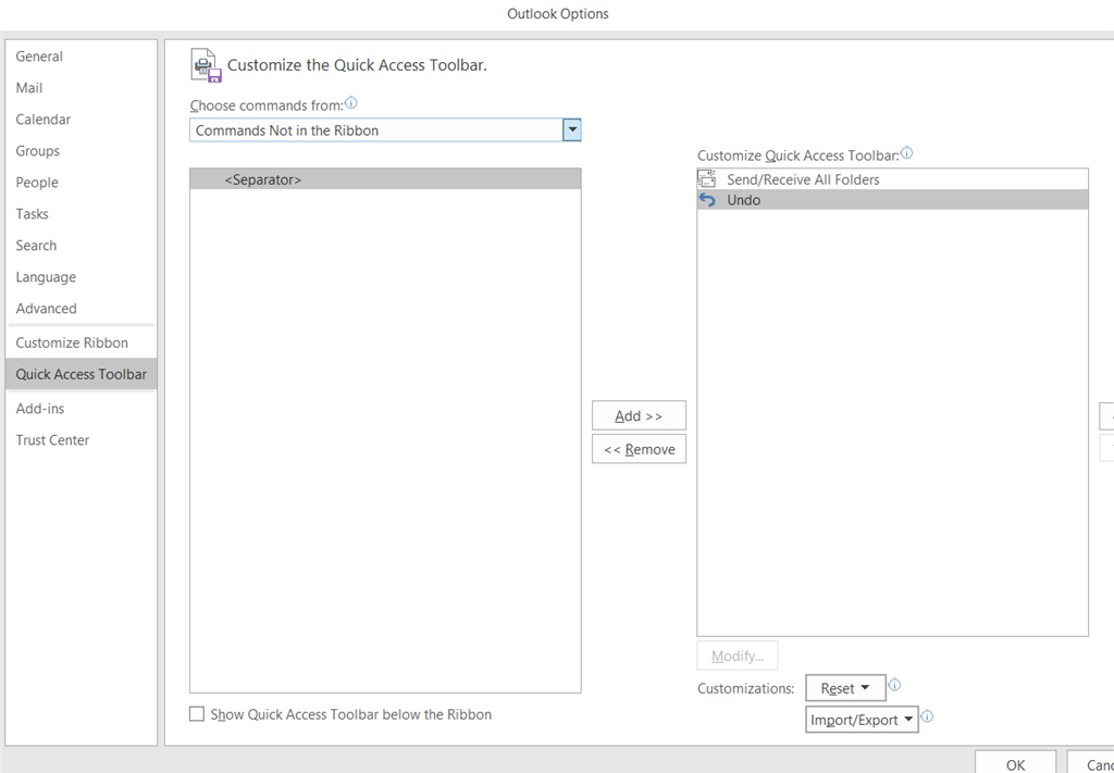 customize ribbon and quick access toolbar - Microsoft Q&A