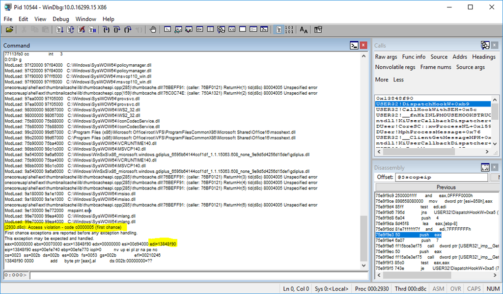 Crash inside standard Open File Dialog - Microsoft Q&A