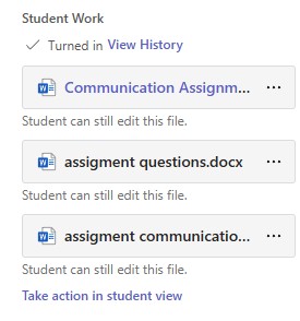 Student A screenshot